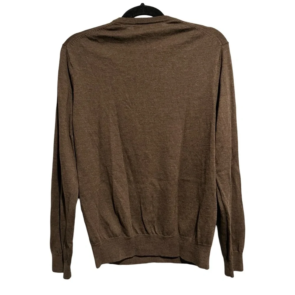 J. Crew Merino Wool V-Neck Chocolate Brown Sweater